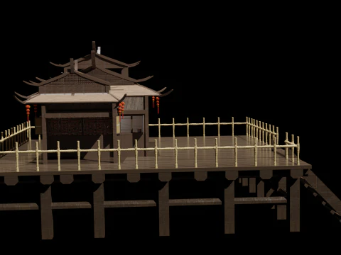 Chinese House 1 3D Model