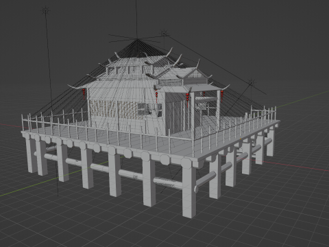 Chinese House 2 3D Model