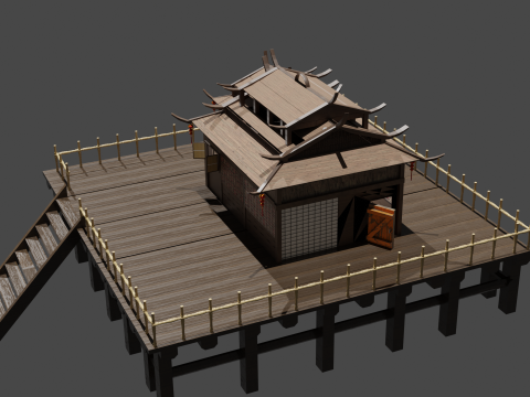 Chinese House 2 3D Model