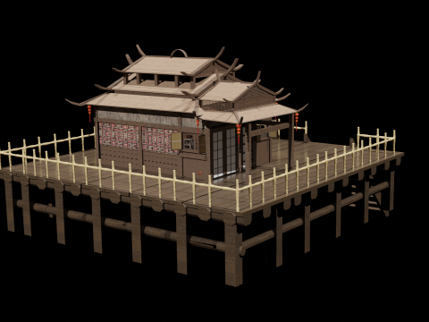Chinese House 2 3D Model