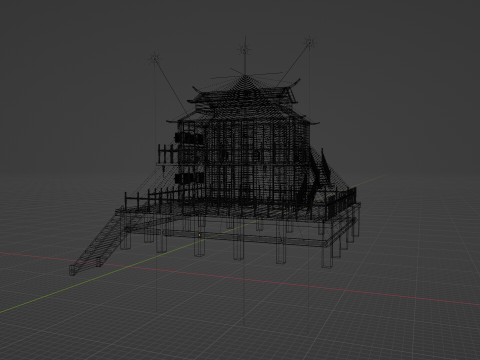 Chinese House 2 3D Model