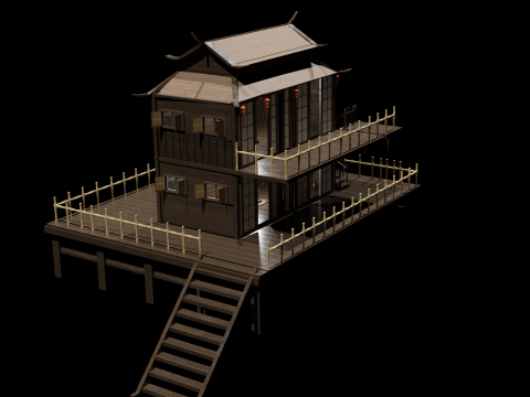 Chinese House 3 3D Model