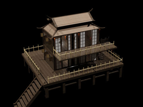 Chinese House 3 3D Model