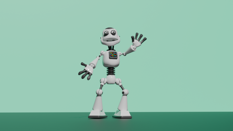 Funbot Model 3D .c4d .max .obj .3ds .fbx .stl .blend 