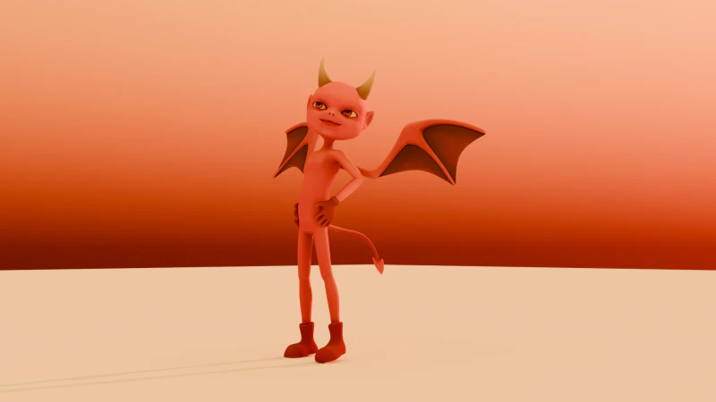 Дьявольский парень 3D Модель .c4d .max .obj .3ds .fbx .stl .blend 