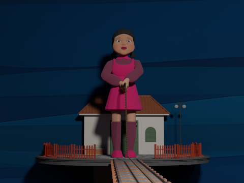 Squid game jump rope Modelo 3D