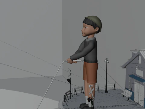 Squid game jump rope 3D Model