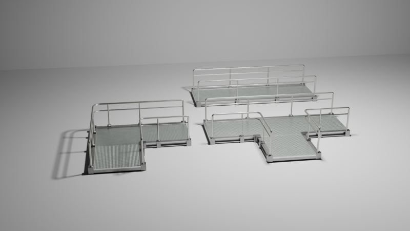 प्लेटफार्म सेट 3D मॉडल .c4d .max .obj .3ds .fbx .stl .blend 