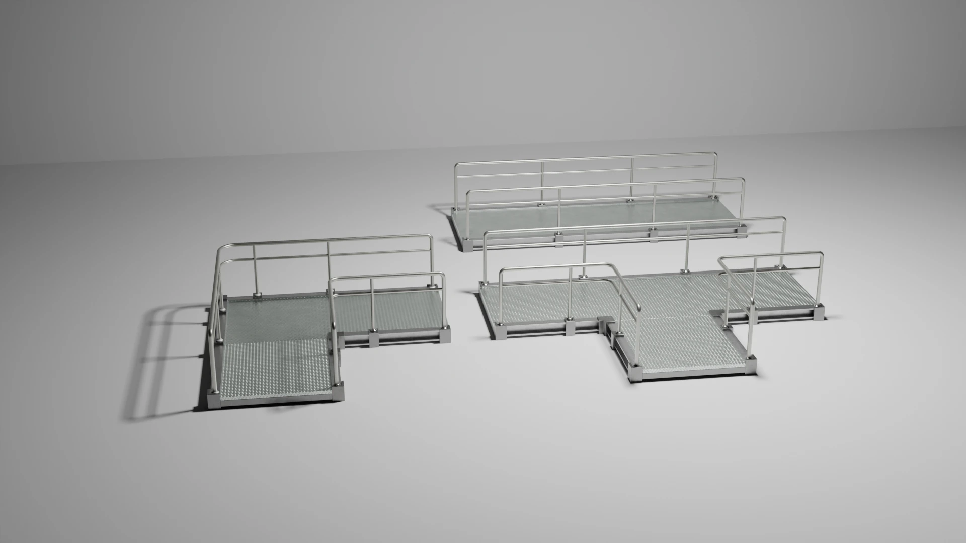 Platform Set 3D Model .c4d .max .obj .3ds .fbx .stl .blend 