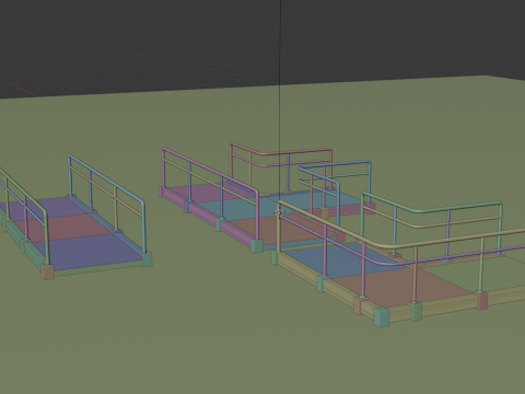 प्लेटफार्म सेट 3D मॉडल