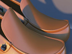 deri kolej ayakkabıları 3D Model