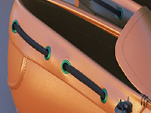 leather college shoes 3D 모델