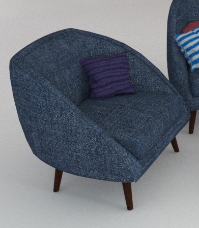 four-seater sofa set with lampshade 3D Model .c4d .max .obj .3ds .fbx .stl .blend 