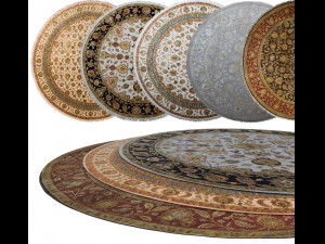 pader carpet in the shape of a circle Modèle 3D