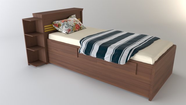 double bed Modèle 3D .c4d .max .obj .3ds .fbx .stl .blend 