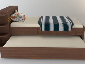 double bed Modèle 3D