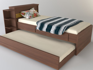 double bed Modèle 3D