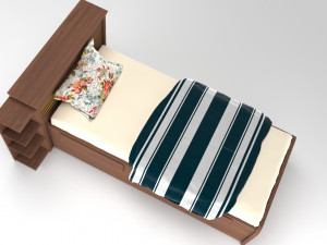 double bed Modèle 3D