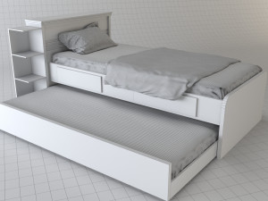 double bed Modèle 3D
