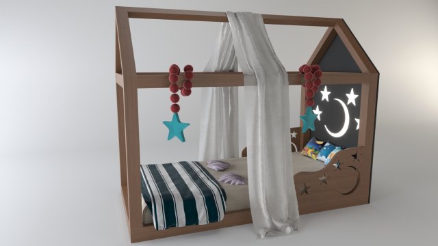 montessori bed 3Dモデル .c4d .max .obj .3ds .fbx .stl .blend 
