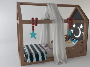 montessori-bed 3D Model