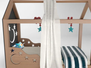 montessori bed 3D Model