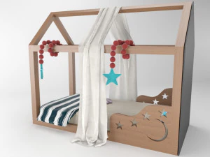 montessori bed 3D Model