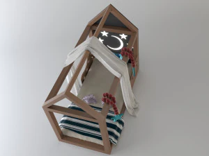 montessori bed 3D Model