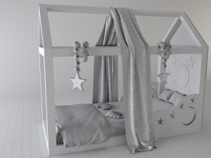 montessori bed 3Dモデル