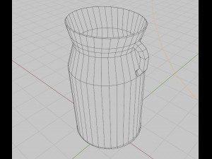 Metallic milk jug Model 3D
