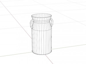 Metallic milk jug Model 3D
