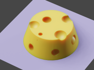 Swiss Cheese 3D Model