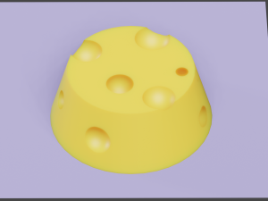 Swiss Cheese 3D Model