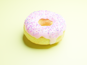 Vanilla donut material only Modello 3D