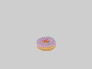 Vanilla donut mesh-texture and animation Modèle 3D