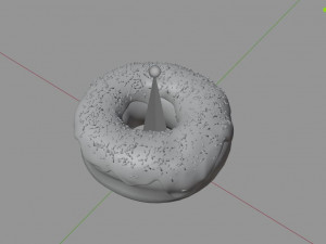 Vanilla donut mesh-texture and animation Modèle 3D