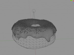 Vanilla donut mesh-texture and animation Modèle 3D
