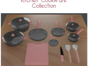 Kitchen cookware set 3D Model