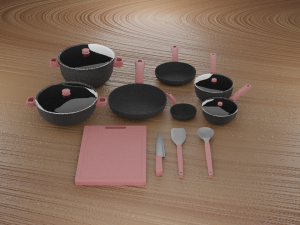 Kitchen Cookware Set 3D Model