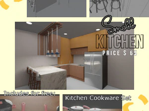 Small Kitchen 3D Model