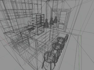 Small Kitchen 3D Model