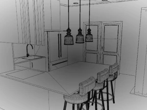 Small Kitchen 3D Model
