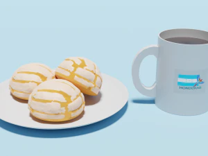 Honduran Semitas and Coffee 3D Model