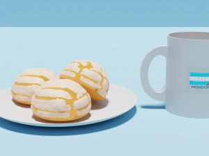 Honduran Semitas and Coffee 3D Model