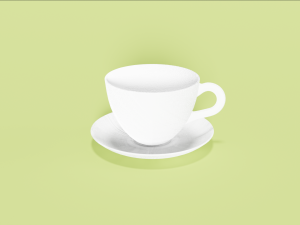 Cup and Plate 3D Модель