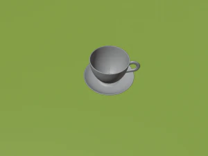 Cup and Plate 3D Model