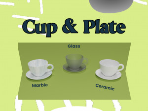 Cup and Plate 3D Модель