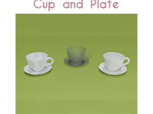 Cup and Plate 3D Model