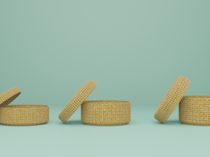 Wicker Baskets Set 3D Модель