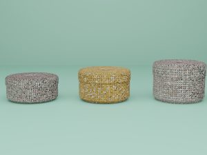 Wicker Baskets Set 3D Модель